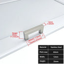 Square Furniture Hardware Black Cabinet Handle Stainless Steel Kitchen Door Knobs Cupboard Wardrobe Drawer Pulls