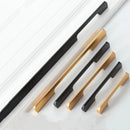 Long Simple Kitchen Cabinet Door Handles Aluminum Alloy Drawer Handle Pulls Wardrobe Cupboard Door Pull Furniture Hardwar Pulls