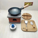 Mini Kitchen Full Set of Cooking and Edible Kitchenware, Real Edition, Children's Play Home, Large Stove