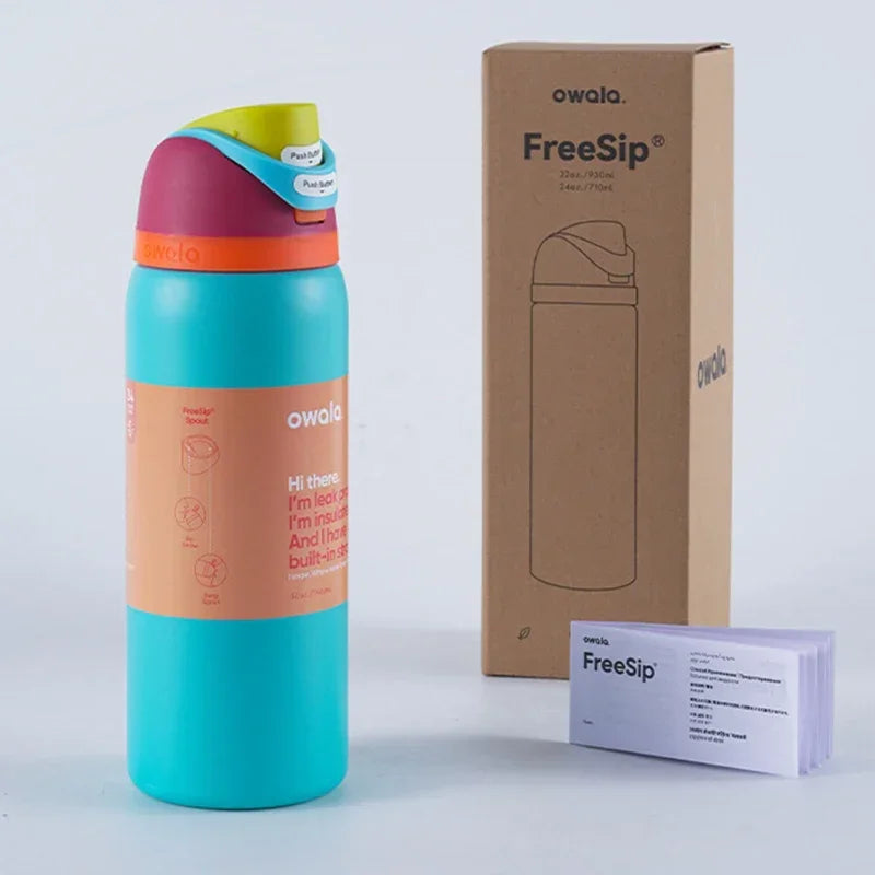 Owala Cup Vacuum Flasks & Thermoses Water Bottle Drinkware Thermo Tumbler Stainless Steel Thermal Mug Original Cold Hot Coffee