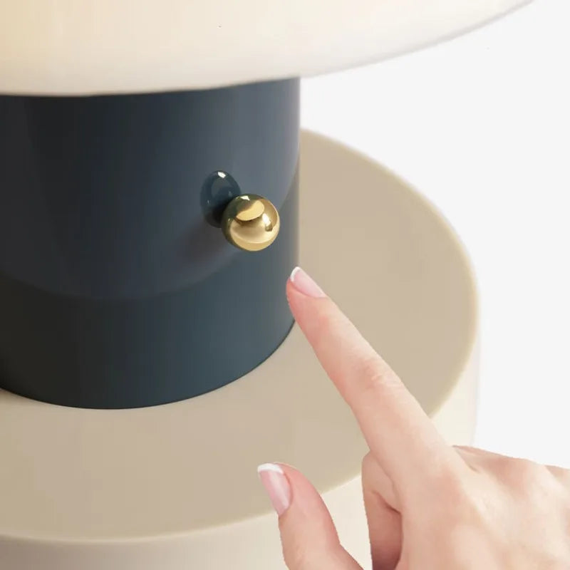 Cordless Mushroom Table Lamp Rechargeable Battery Operated Small Mushroom Night Light for Bedroom Living Room Restaurant Outdoor