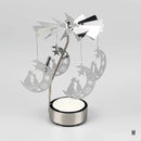 Metal Candlesticks For Candles Modern Room Decor Silver Carousel Candle Tea Light Holder Damper Home Decoration Valentine's Gift