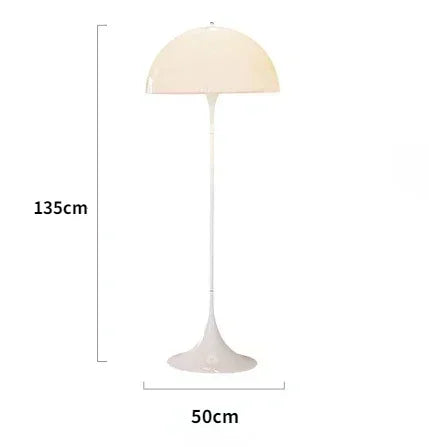 Nordic Danish Designer LED Mushroom Floor Lamp Living Room Study White  Bedroom Bedside Reading Decorative Lighting Fixture Art