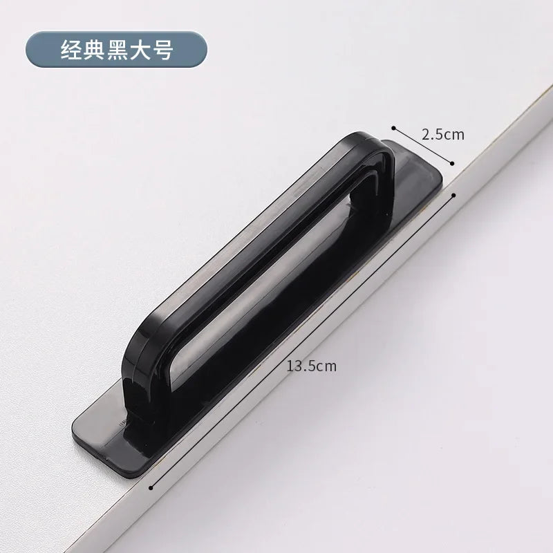 Stick on Handle Perforation-free Wardrobe Door Drawer Glass Sliding Door Kitchen Cabinet Door Window Auxiliary Handle Minimal