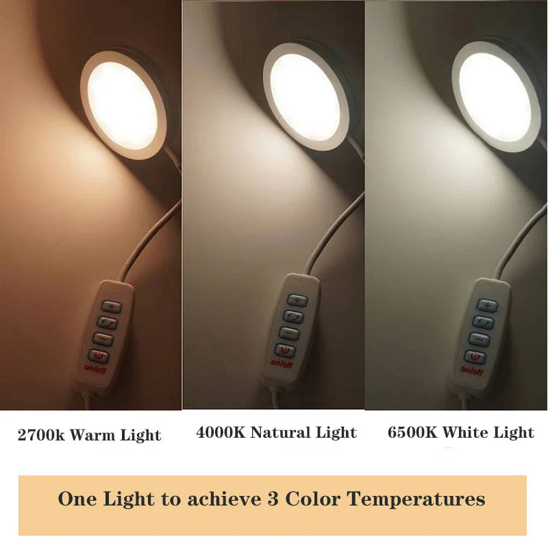 Ultrathin 8mm USB DC5V 3W 10W Dimmable Spotlight Surface Mounted Mini LED Circular Simple Ceiling Light Exhibition Cabinet Lamp