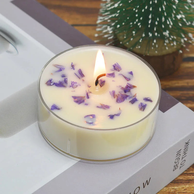1Pc Mini Natural Plant Scented Nile Garden Aromatic Candle Low Temperature Handmade Candles  Romantic Gifts Home Decoration