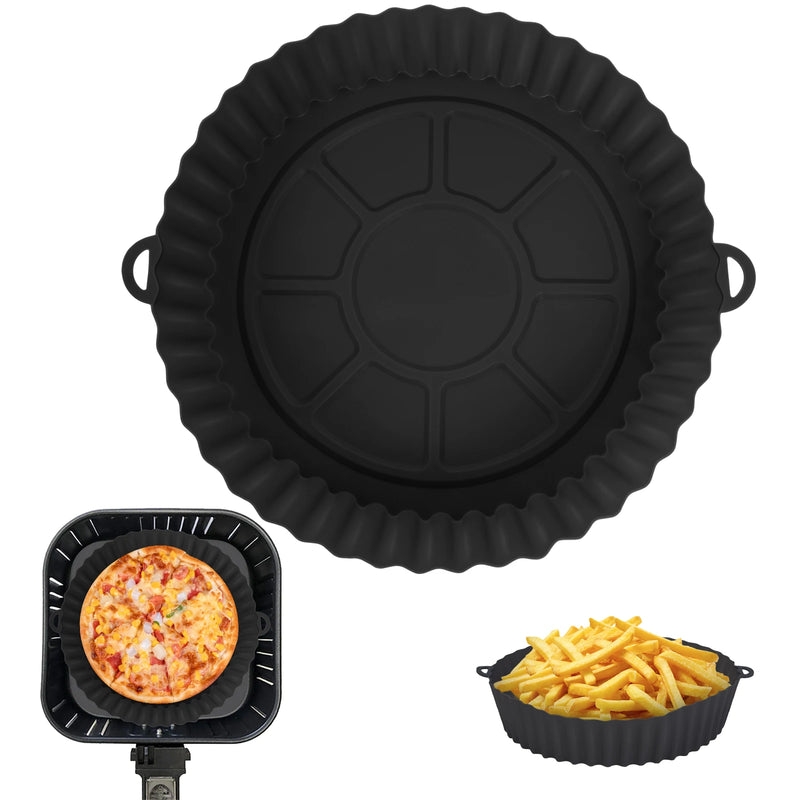 Silicone Air Fryer Pot Baking Tray Pans Fried Chicken Silicone Mold Basket Mat Airfryer Replacement Kitchen Accessories 20cm