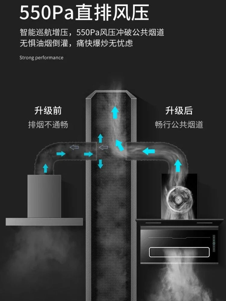 Household Automatic Cleaning Wall-mounted Range Hood Cooking Hoods Kitchen Extractors Kichen Extractor Smoke Cooker