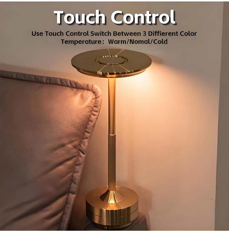 Simple Rechargeable Table Lamp Bar Desk Lamp Dimming Atmosphere Wireless Night Light for Bedroom USB Charging Touch Decor Lamp