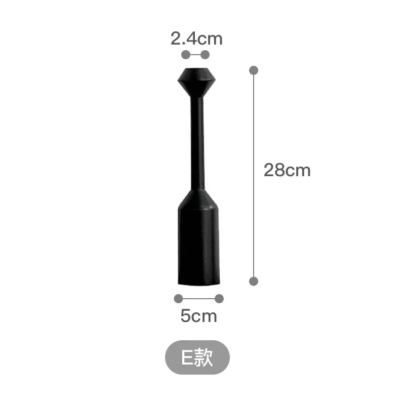 Black Wooden Candle Holder Quality Black Candle Seat Nordic ins style art decoration hotel model room soft decoration ZM806