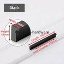 Fashion Black Hidden Cabinet Handles Aluminum Alloy Kitchen Handles Cupboard Pulls Drawer Knobs Furniture Room Door Hardware