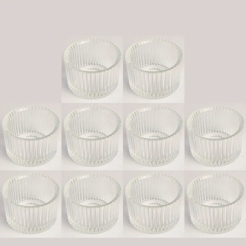 Pack of 10 Glass Small Tea Light Candle Holder for Table Decor,Home Decor,Church Housewarming Gifts Candle Holder Purple