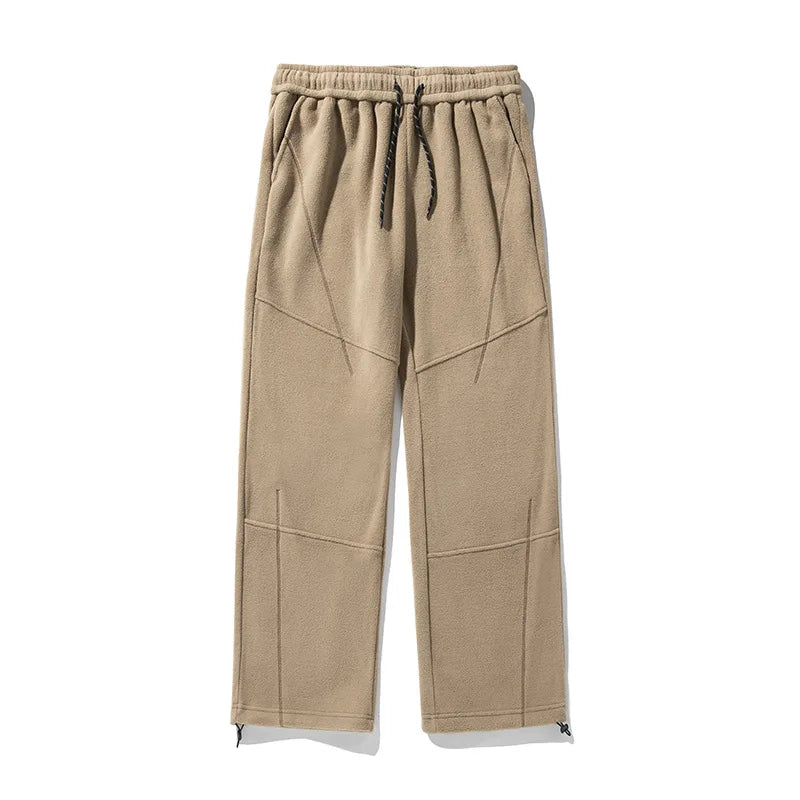 Lazy Wind Shake Grain Velvet Casual Pants Men's Autumn Winter Loose Versatile Straight Warm Heavyweight Sweatpants