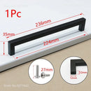 Square Furniture Hardware Black Cabinet Handle Stainless Steel Kitchen Door Knobs Cupboard Wardrobe Drawer Pulls