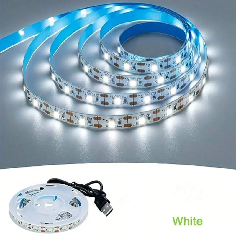 DC5V USB LED Flexible Strip Light 1-5m White Warm Color SMD2835 Interface TV Computer Backlight Living Room DIY Lamp