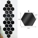 Wholesale Acrylic Hexagon Mirror Wall Stickers Self Adhesive Solid Paster DIY Tile Decals Living Room Art Decoration Ornaments