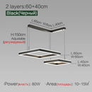 Living room lamp dining bedroom chandelier Nordic modern minimalist 2022 new light luxury square chandelier LED lamp suspendu