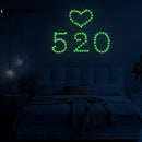 Green Star Luminous Stickers Children's Bedroom Wall Fluorescent Stickers Home Decoration DIY Self-adhesive Dot Stickers