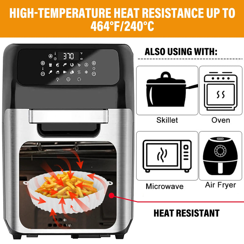 Silicone Air Fryers Oven Baking Tray Fried Chicken Basket Mat Air Fryer Silicone Pot Replacement Grill Pan AirFryers Accessories