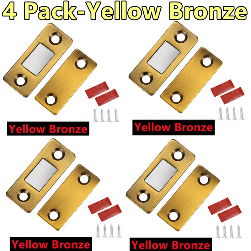 4/2/1Pack Ultra Thin Cabinet Magnetic Catch Adhesive Drawer Magnet Catch Kitchen Closet Door Closing Magnetic Door Catch Closer