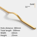 160mm-384mm Aluminum Alloy Gold Brushed Furniture Cabinet Door Handle Wardrobe Cupboard Door Drawer Handle Furniture Hardware