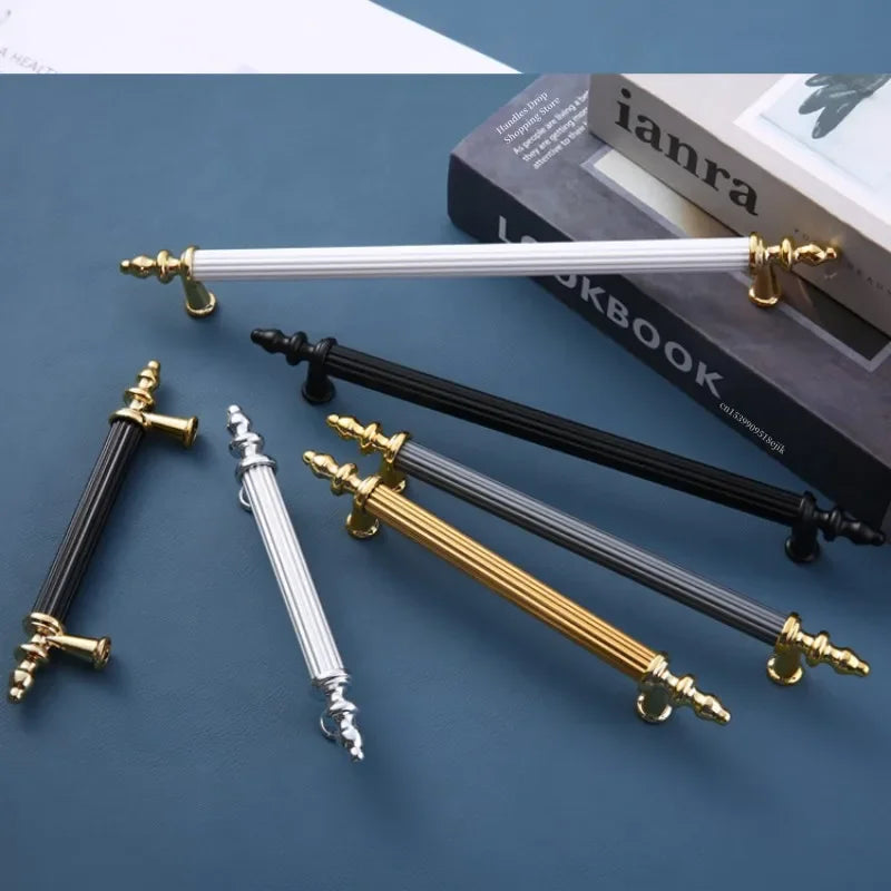 Modern Light Luxury European Wardrobe Cabinet Door Handle Drawer Shoe Cabinet Furniture Hardware Circular Tube Handle