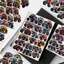 50pcs Handsome Monster Truck Series Graffiti Stickers Suitable for Helmets Desktop Wall Decoration DIY Sticker Pack Wholesale
