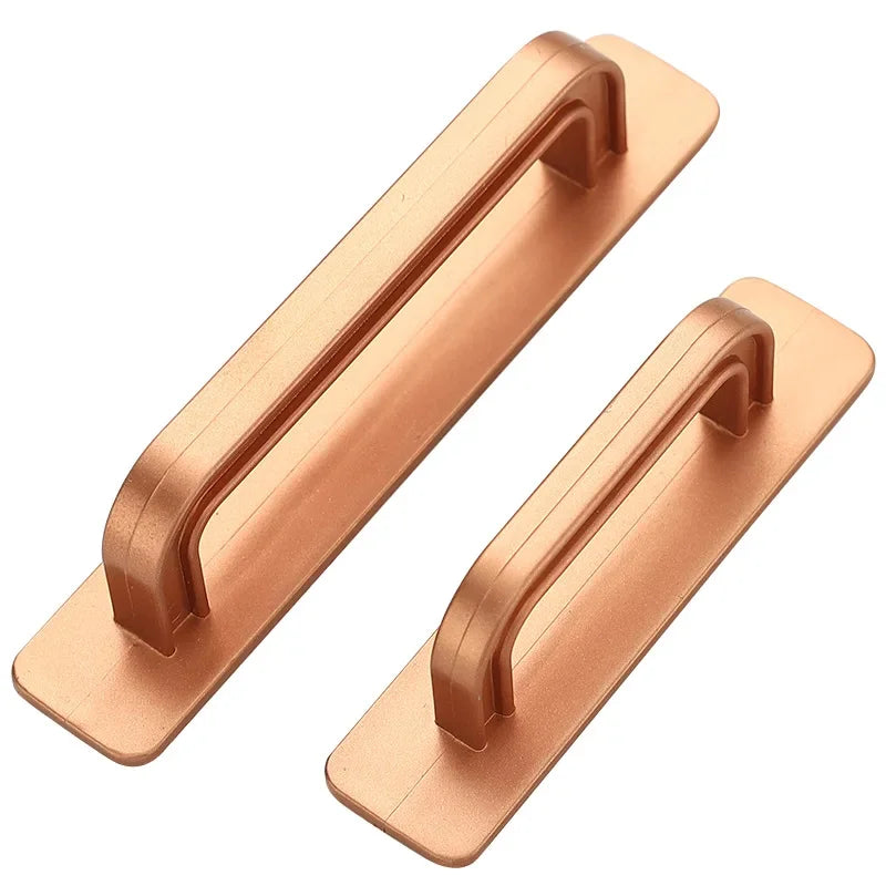 Stick on Handle Perforation-free Wardrobe Door Drawer Glass Sliding Door Kitchen Cabinet Door Window Auxiliary Handle Minimal