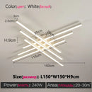 Black chandelier square bedroom lamps living room lamp led ceiling lamp Nordic minimalist creative led ceiling lamp strip lights