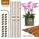 10Pcs Bendable Plant Stakes,16in/19.65in Garden  Single Stem Plant Support Stakes for Indoor Plants,Potted Plants,Flowers