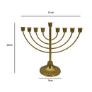 Candlestick Jewish Holder Hanukkah Decoration Menorah for Desk Living Room