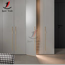 160mm-384mm Aluminum Alloy Gold Brushed Furniture Cabinet Door Handle Wardrobe Cupboard Door Drawer Handle Furniture Hardware
