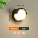 LED Wall Lamp Lighting Radar Motion Sensor AC85-265V 6/12W Warm White Cold White Suitable For Indoor Outdoor Home Decoration