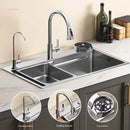 Light Luxury Silver Nano Sink for Kitchen Modern Stainless Steel Three-hole Kitchen Sinks Creative Household Sinks for Balcony