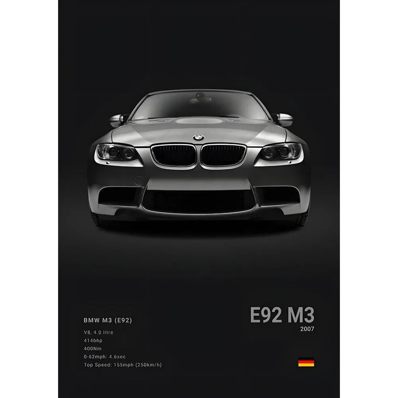 Luxury Black Classic latest sports car F80 M3 M4 M5 Z8 G80 B-BMW Cool Poster Home living room Wall Art Garage Room Decor