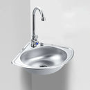 Stainless Steel triangle Basin corner wall-mounted kitchen vegetable washing sink single bowl Bathroom wash basins