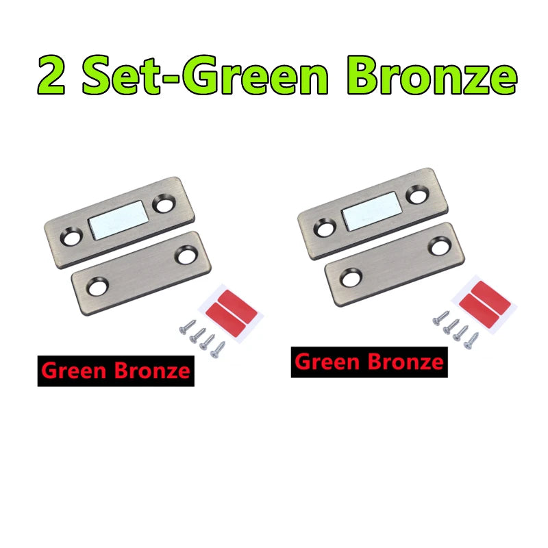 4/2/1Set Strong Magnetic Cabinet Catches Ultra-Thin Door Magnets Stops Invisible Adhesive Drawer Magnet Catch for Kitchen Closer