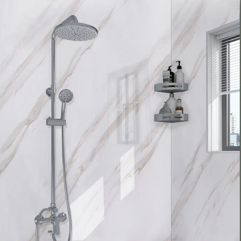 Adhesive Wallpaper Roll with 10 Meters Waterproof Stickers for Bathrooms Kitchen Renovation Marble Tile Sticker Home Decoration