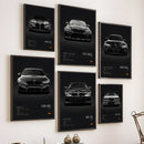 Luxury Black Classic latest sports car F80 M3 M4 M5 Z8 G80 B-BMW Cool Poster Home living room Wall Art Garage Room Decor