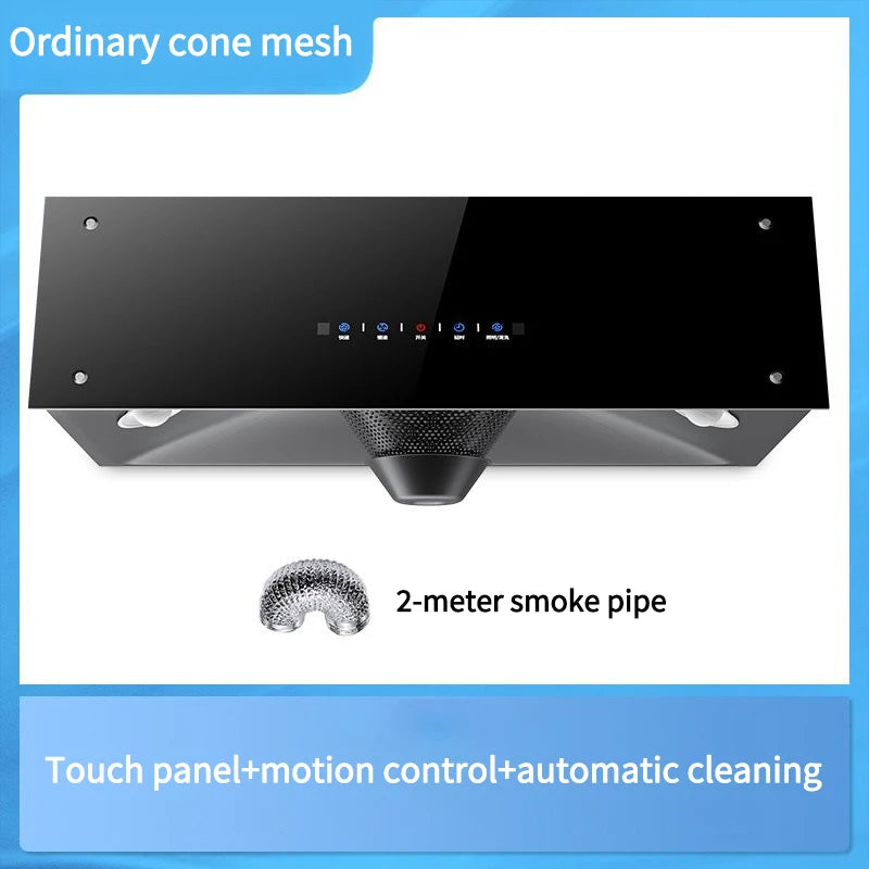 Strong Suction Force Kitchen Suction Hoods Home Kitchen 150-200W Top Suction Exhaust Cooker Major Appliance Home Tempered Glass