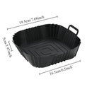 1pc Thin style Air Fryer Baking Tray Reusable Silicone Air Fryer Tray Pizza Fried Chicken BBQ Pan Mat Baking Dishes & Pans