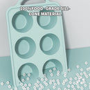 Silicone Muffin Pan, Metal Reinforced Frame Cupcake Pan, Easy to Handle 6 Cup Small Baking Mold Non-stick