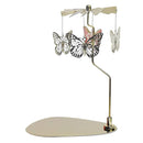 Rotary Candle Holder Metal Spinning Candle Holder With Tray Rotating Candlestick Set Stainless Steel Aromatherapy Wind Chime