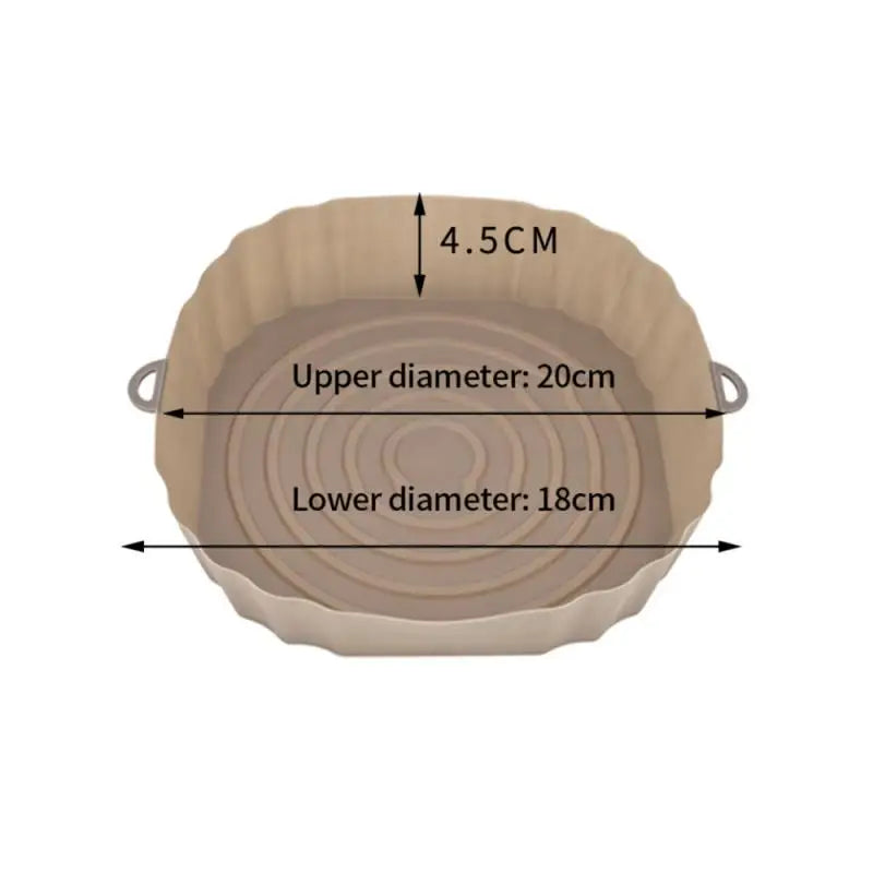 Silicone Air Fryers Oven Baking Tray Pizza Fried Chicken Airfryer Silicone Basket Reusable Airfryer Pan Liner Accessories