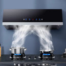 180W Home Kitchen Range Hood Tempered Glass Large Suction Range Hood Top Suction Automatic Cleaning Range Hood