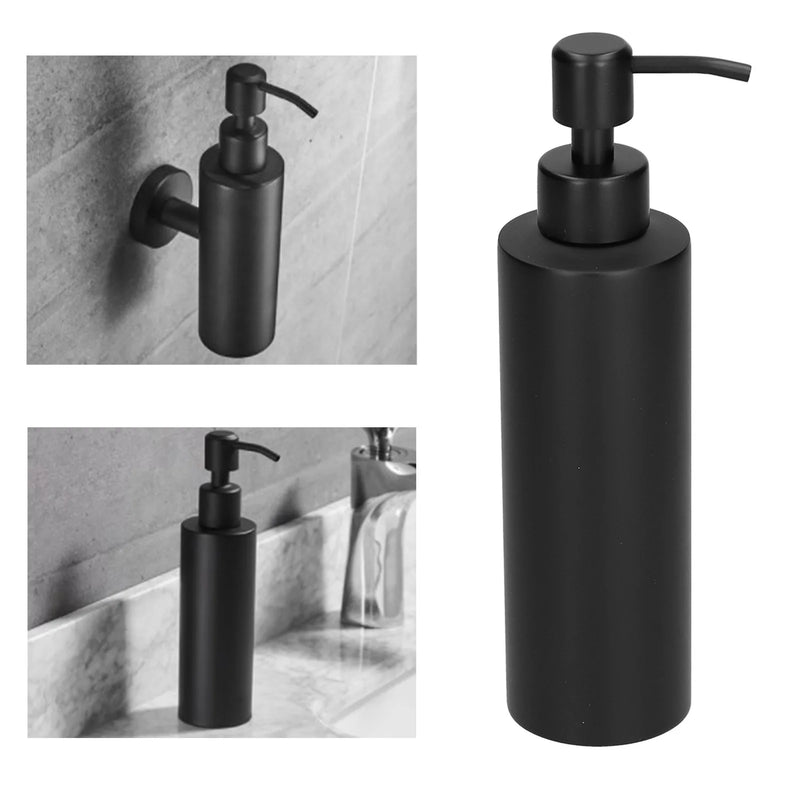 304 Liquid Soap Dispensers Stainless Steel Black Lotion Bottle Slim Soap Dispenser for Bathroom Hand Press Pump Dispenser