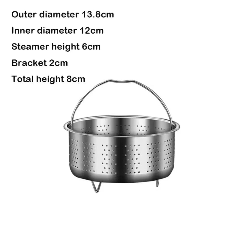 Steamer Insert Steamer Pot 304 Stainless Steel Basket Rice Steamer Pressure Cooker With Steaming Foot Easy To Pick Up