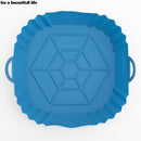 1PC Reusable Silicone Air Fryer Basket Oven Mold Baking Tray Pizza Fried Chicken Basket Round Square Pan Liner Accessories