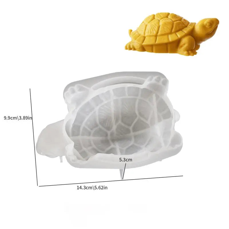 3D Creativity Ornament Silicone Candle Mold DIY Animal Turtle Craft Gift Making Soap Plaster Resin Baking Molds Home Decor