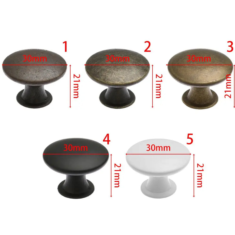 2Pcs Round Shape Wardrobe Pulls Drawer Knob Cabinet Pulls Kitchen Cupboard Door Handle Practical Furniture Fittings Hardware